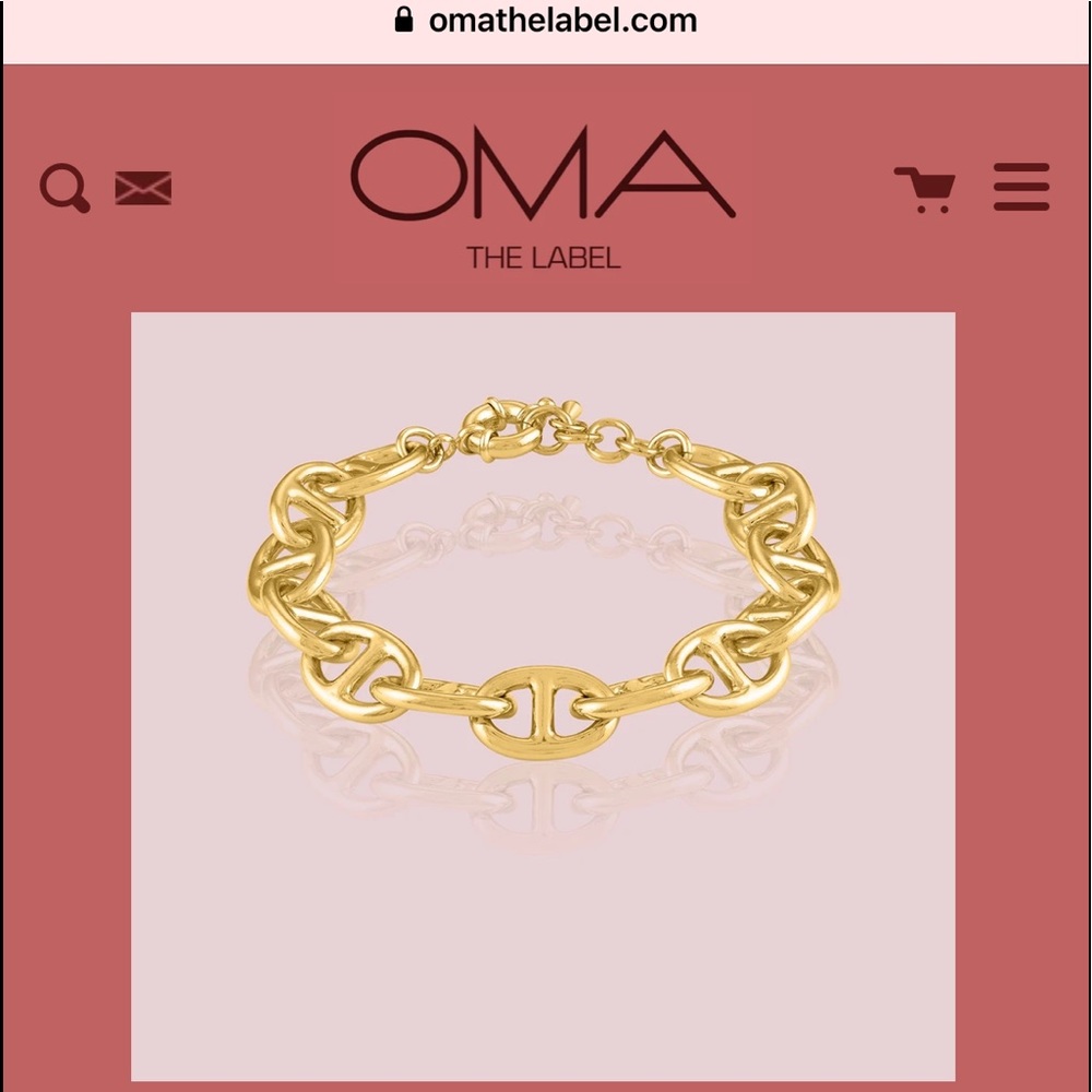 18 karate gold plated brass bracelet.  Brand new never worn.